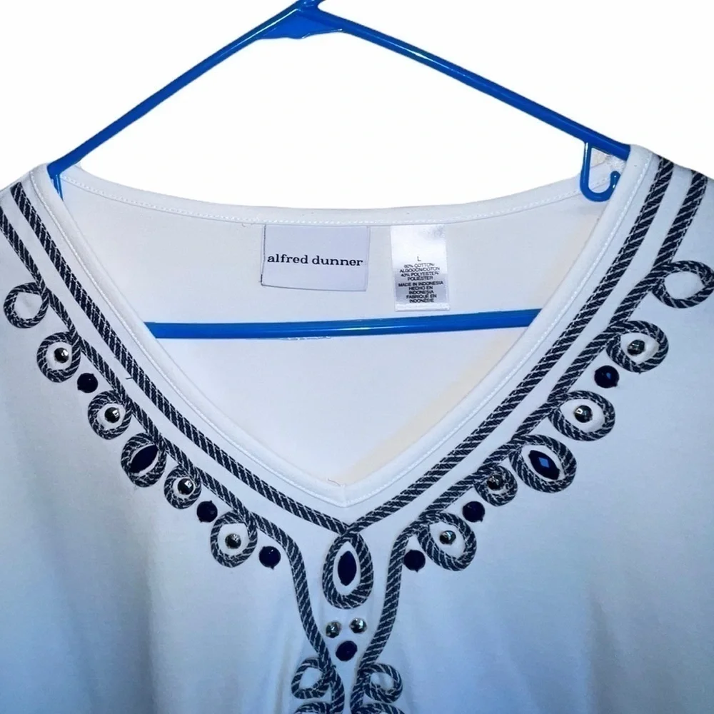 Alfred Dunner Embellished Top Size Large - Picture 7 of 7